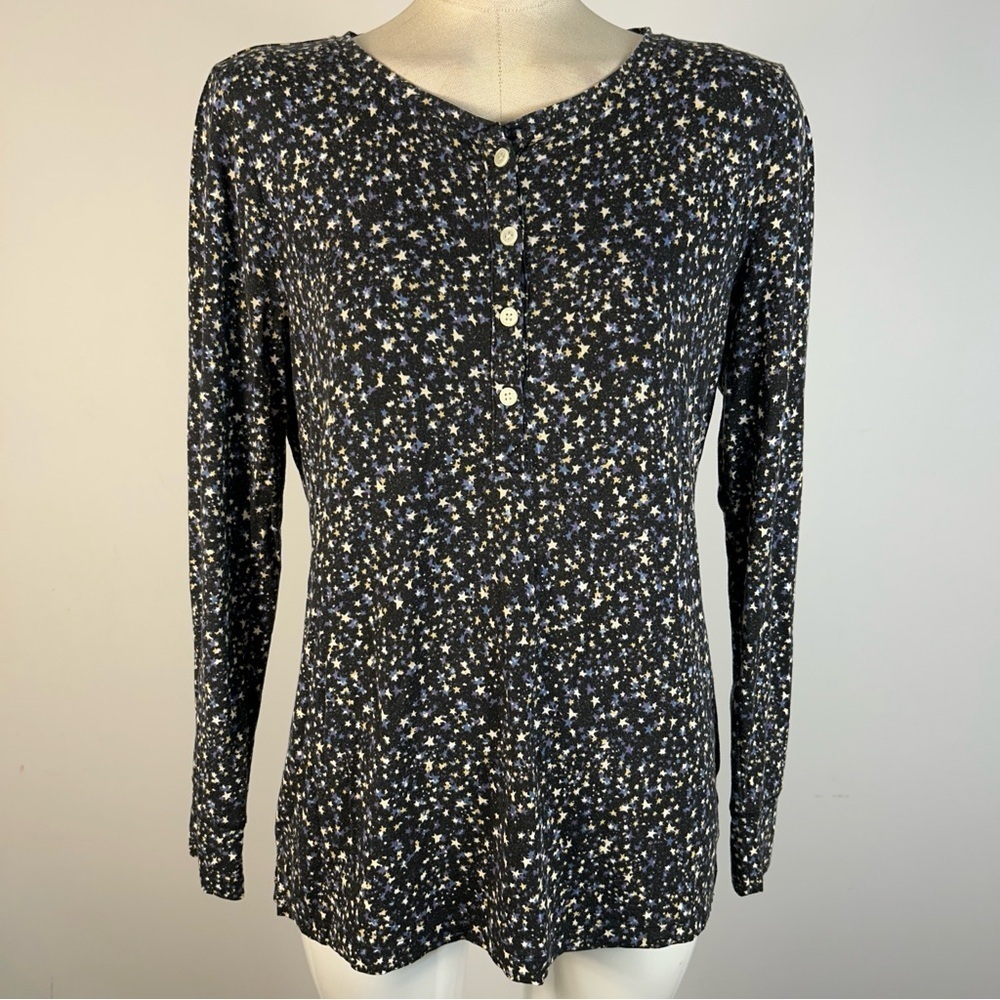 ❤️ J. Crew Navy Star Print Button Down Shirt M